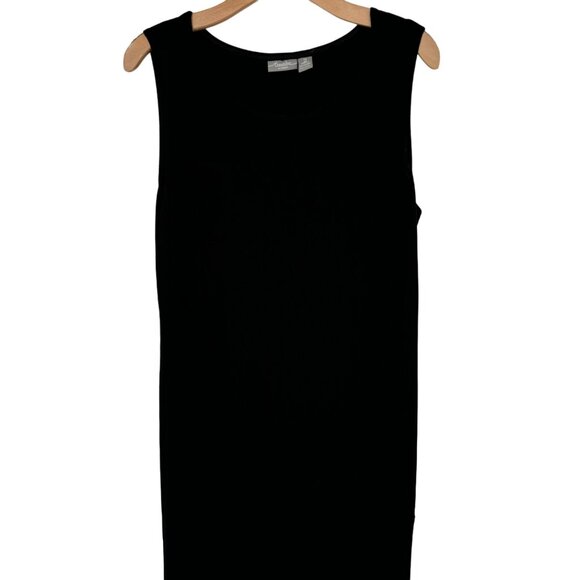Chico's 2 travelers Women's Black Sleeveless Maxi Dress travel knit Size large - Picture 4 of 11